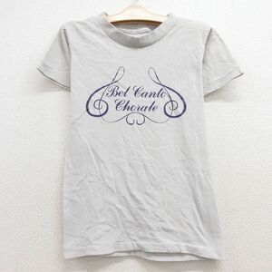 古着 半袖 ビンテージ Tシャツ キッズ ボーイズ 子供服 80s BelCanto クルーネック グレー 24feb20