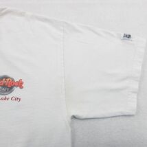 L/古着 半袖 ビンテージ Tシャツ メンズ 00s ハードロックカフェ ソルトレイクシティ コットン クルーネック 白 ホワイト 24feb20 中古_画像8