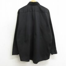 XL/古着 ローバックス 長袖 ワーク シャツ メンズ 90s 大きいサイズ 黒 ブラック 24feb22 中古 トップス_画像2