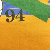 XL/古着 フルーツオブザルーム 半袖 ビンテージ Tシャツ メンズ 90s サッカー ブラジル 大きいサイズ クルーネック 黄 イエロー 24feb22 中_画像6