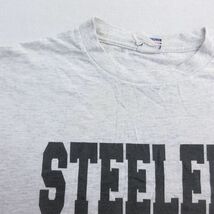 XL/古着 半袖 ビンテージ Tシャツ メンズ 00s NFL ピッツバーグスティーラーズ クルーネック 薄グレー 霜降り アメフト スーパーボウル 24f_画像4