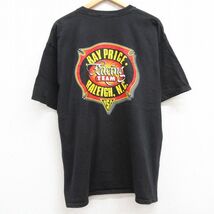 XL/古着 半袖 ビンテージ Tシャツ メンズ 00s バイク レイプライス 胸ポケット付き 大きいサイズ コットンクルーネック 黒 ブラック 24feb2_画像2