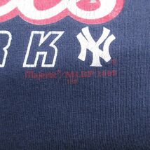 XL/古着 マジェスティック 半袖 ビンテージ Tシャツ メンズ 90s MLB ニューヨークヤンキース 伊良部秀輝 大きいサイズ コットン クルーネッ_画像5