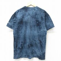 XL/古着 半袖 ビンテージ Tシャツ メンズ 00s サメ コットン クルーネック 紺 ネイビー タイダイ 24feb27 中古_画像2