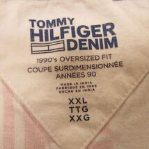 XL/古着 トミーヒルフィガー TOMMY HILFIGER 半袖 ブランド Tシャツ メンズ 全面プリント 大きいサイズ コットン クルーネック 白他 ホワイ_画像4