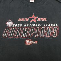 XL/古着 半袖 ビンテージ Tシャツ メンズ 00s MLB ヒューストンアストロズ ワールドシリーズ コットン クルーネック 黒 ブラック メジャー_画像2