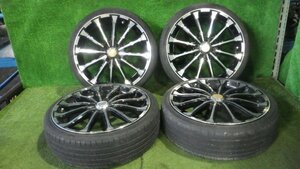 ◆ LUGTEC PANDORA アルミホイール タイヤ 17インチ 4本 PCD100 5穴 +45 5.5J 165/40R17 67φ ※タイヤ交換推奨※ 中古 B40