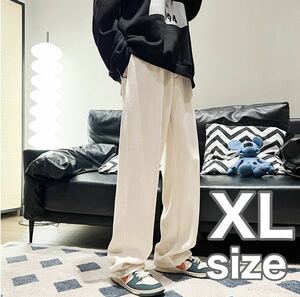 コーデュロイパンツ　XL　ホワイト　薄手　ユニセックス　ズボン　カジュアル　春秋　ストリート　ヒップホップ　新品　未使用　白