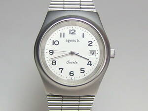 ■agnes b. アニエスベー V732-0T70 クォーツ デイト 腕時計■