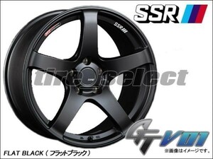 1本価格 要在庫確認 SSR GTV01 18x8.0J FLAT BLACK フラットブラック□送料込2本は60400円/4本は120800円 TANABE タナベ 8.0J-18 【gtv01】