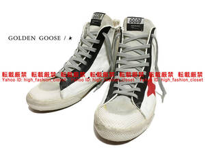 【送料無料】激レア 美品 GOLDEN GOOSE ゴールデングース FRANCY フランシー サイズ42 GGDB メンズ ハイカット スニーカー キャンバス