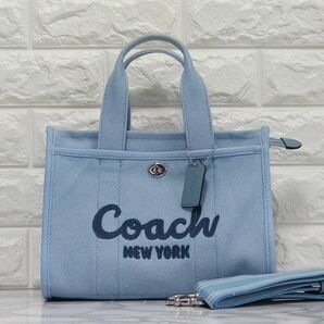 COACH コーチ カーゴトート26 ショルダー ブルー 新作 未使用