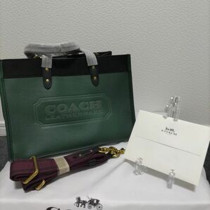 COACH コーチ トートバッグ フィールドトート カラーブロック コーチバッジ