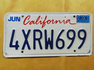 U.S.A.カリフォルニア州　自動車ナンバープレート　ライセンスプレート　1枚