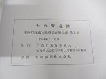 ●01)【同梱不可】十合野遺跡/大分県庄内町阿蘇野所在の繩文時代遺跡の調査/庄内町文化財調査報告書第1集/庄内町教育委員会/1994年発行/A_画像6