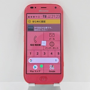 らくらくスマートフォン F-42A docomo ピンク 送料無料 即決 本体 c02414