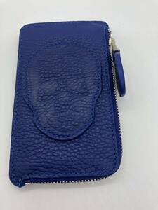 ★美品★ MORABITO lucien pellat-finet モラビト ルシアン パラフィネ　レザー　スマートウォレット　本革 ブルー　財布 