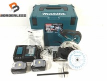 ☆未使用品☆makita マキタ 18V 165mm 充電式マルノコ HS631DGXS バッテリー2個(6.0Ah) 充電器 鮫肌チップソー ケース付 コードレス 85674_画像1