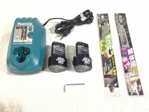 ☆比較的綺麗☆makita マキタ 10.8V 充電式レシプロソー JR101DW バッテリー2個(10.8V 1.3Ah) 充電器 ケース 替刃3枚付 86340_画像10