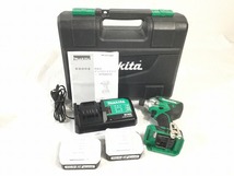 ☆中古品☆makita マキタ 14.4V 充電式インパクトドライバー MTD001DSX バッテリー2個(1.5Ah) 充電器 クリーナー MCL143D 付き 84356_画像2