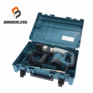 ☆中古品☆makita マキタ 100V 電動ハンマ HM0830 ハイス ブルポイント ゴールド HB-1728 ケース付 ハツリ機 はつり機 斫り機 85331