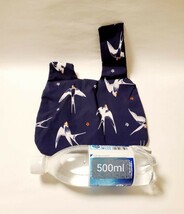 鳥柄のポーチ　和柄　巾着袋　ツバメ　燕　野鳥　鳥の雑貨　HANAKO_画像2