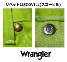 希少★90s Wrangler★デッドストック(未使用)★13MWZ★M1132-10/カラーパンツ★リベットはSCOVILL★W30/(い) _画像5