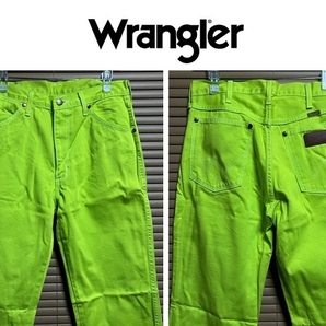 希少★90s Wrangler★デッドストック(未使用)★13MWZ★M1132-10/カラーパンツ★リベットはSCOVILL★W30/(あ)の画像4