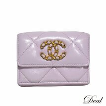 CHANEL シャネル シャネル19 スモール フラップウォレット 14061 レディース 三つ折り財布_画像1