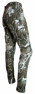  new goods 34INCH waist 84cm python print skinny pants 1887 tight pants snake pattern pants Sune -k pattern visual series lock series animal 