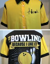 新品 XLサイズ ボーリングシャツ レギュラーカラー 1329 黄色×黒 イエロー ブラック ロカビリー パンク ロック 柄シャツ バックプリント_画像6
