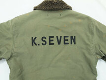 希少 TENDERLOIN T-1 K-SEVEN デッキジャケット プリント N-1 オリーブ S テンダーロイン KSEVEN_画像8