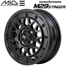 MID ナイトロパワー M29 STINGER ホイール1本 バレルブラック 4.5J-14inch 4H/PCD100 inset+45_画像1