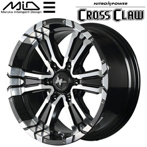 MID ナイトロパワー CROSS CLAW ホイール1本 ブラックメタリック/ミラーカット 6.0J-15inch 6H/PCD139.7 inset+33