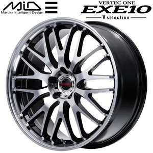 MID VERTEC ONE EXE10 V Selection ホイール4本 ブラック/ミラーカット 8.0J-18inch 5H/PCD114.3 inset+42