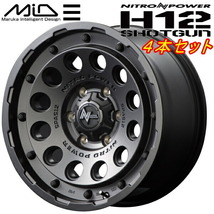 MID ナイトロパワー H12 SHOTGUN ホイール4本 バレルブラック 6.5J-16inch 6H/PCD139.7 inset+38_画像1