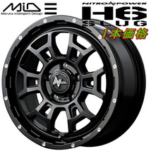 MID ナイトロパワー H6 SLUG ホイール1本 セミグロスブラック/マシニング 7.0J-16inch 5H/PCD114.3 inset+40_画像1