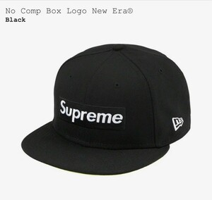 新品同様 Supreme 21AW No Comp Box Logo New Era Cap Black 7 5/8 XL / シュプリーム 黒 ニューエラ キャップ Box Logo ボックスロゴ