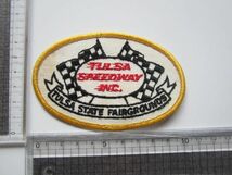 【中古】ビンテージ Tulsa Speedway タルサ スピードウェイ チェッカーフラッグ ワッペン/自動車 バイク レーシング 古着 キャップ 141_画像8