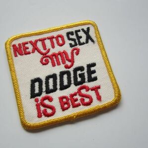 ビンテージ NEXT TO SEX MY DOODGE IS BEST ダッジ セックス ジョーク 下ネタ ワッペン/自動車 バイク レーシング 古着 キャップ 141の画像1