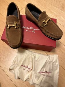 フェラガモ Ferragamo モカシン ガンチーニ スエード 8 1/2 EEE