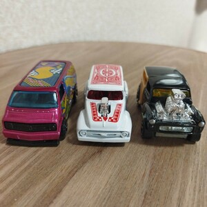 ホットウィール HOTWHEELS 【3台セット】'56 Ford Truck / Custom '77 Dodge Van / Morris Wagon 開封品