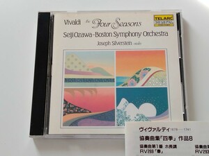 【89年日本仕様盤】小澤征爾 Seiji Ozawa / Vivaldi 協奏曲集「四季」The Four Seasons/ Joseph Silverstein/ BSO 25CD8010(TELARC 80070)