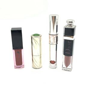  cosme lipstick lip 4 point set Dior Yves Saint-Laurent elegance pink series used .