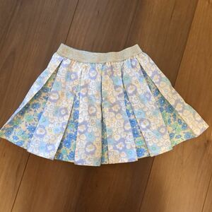 美品　fafa　110　花柄プリーツスカート