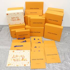 ITASGMTQAQR4 即決 本物 LOUIS VUITTON ルイヴィトン BOX ショッパー 純正 紙袋 オレンジ ブランド箱 空き箱 紙袋12枚 箱18個
