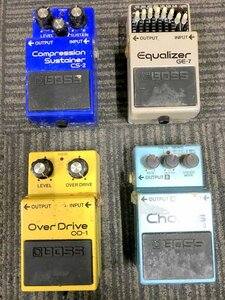 【動作未確認】BOSS CE-3 Chorus CS-2 Compression Sustainer GE-7 Equalizer OD-1 Over Drive エフェクター 4個 ジャンク サビ有　S2911