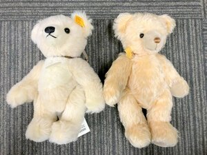 ZUKUNASHI BEAR ZUKKY 北島寿子 約27cm steiff 000287 マッティ 約25cm テディベア 2体セット ずくなしベア シュタイフ 1円~　S2895