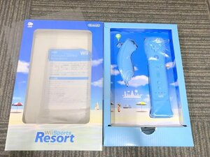 【通電動作未確認】Nintendo Wii Sports Resort オリジナルカラー Wiiリモコン 他 ミズイロ 水色 スポーツリゾート 任天堂 1円~　S3042