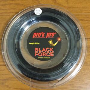 pro's pro BLACK FORCE(black 黒) 1.29mm 200m テニスロールガット